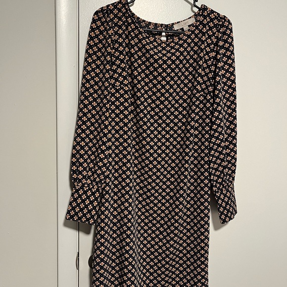 LOFT Dresses & Skirts - LOFT Cherry Blossom Pink Patterned Dress